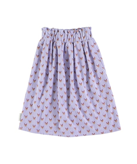 piupiuchick / Long terry cotton skirt lilac w|multicolor arrows