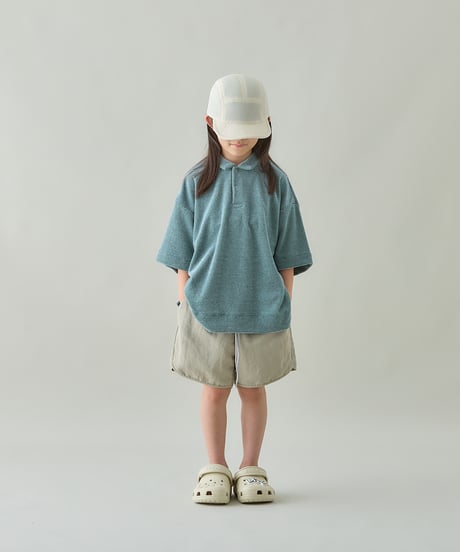 MOUN TEN. / PILE BORDER POLO SHIRT