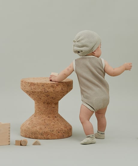 MOUN TEN. / BICOLOR WAFFLE TANKTOP (for baby)