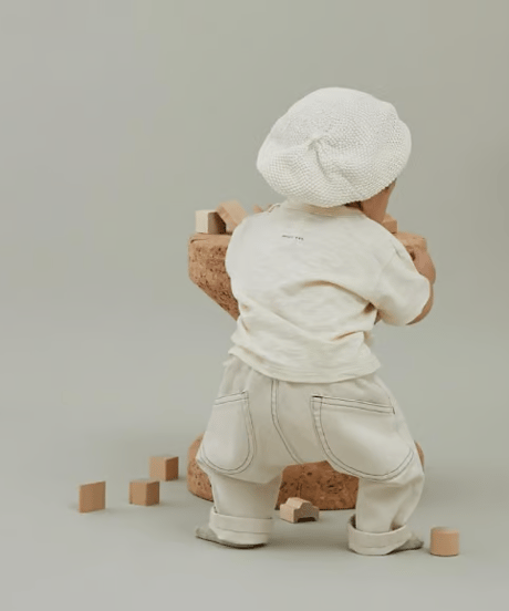 MOUN TEN. / FRONT TUCK ORGANIC JEANS (for baby)