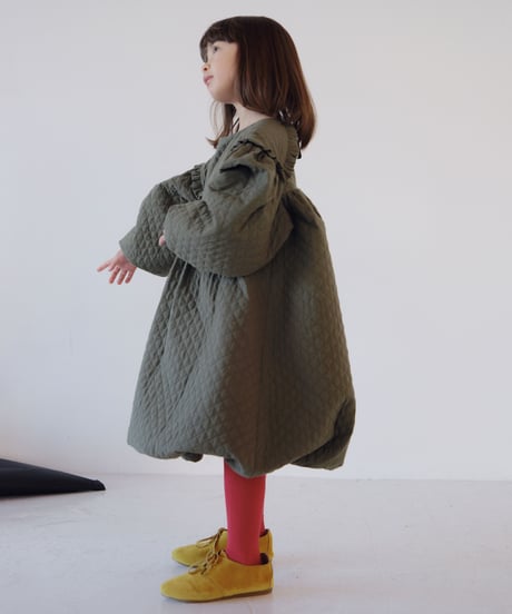 folk made / QUILTED BALLOON DRESS