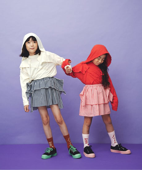 folk made / GINGHAM PUFF SKIRT