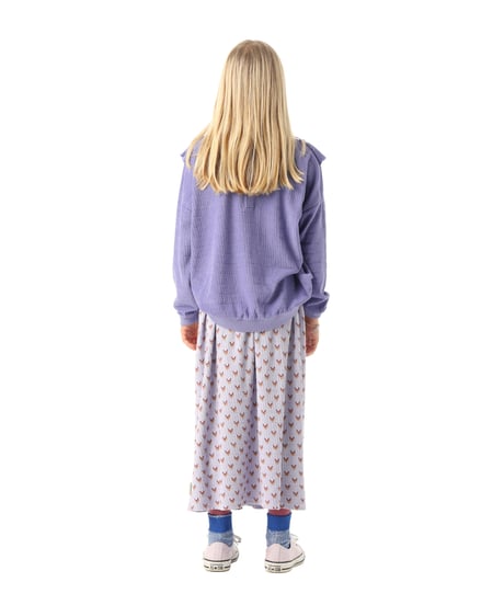 piupiuchick / Long terry cotton skirt lilac w|multicolor arrows