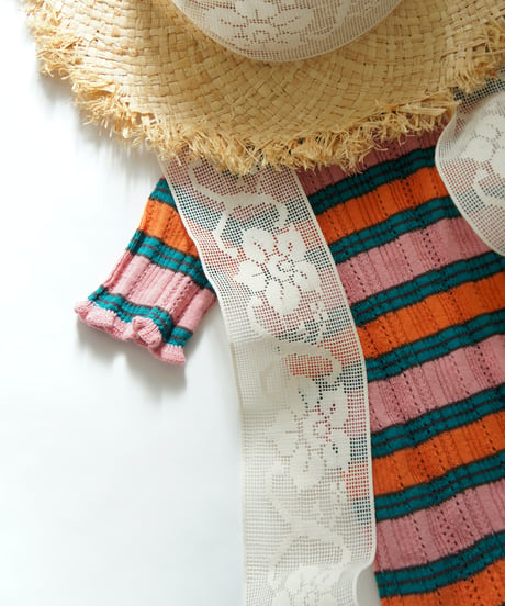 süß (suess) / Multi Border knit tops | pink