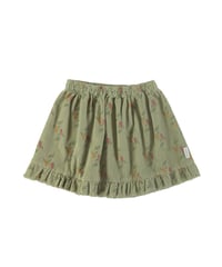 piupiuchick / ruffles short skirt  sage green w|multicolor fishes