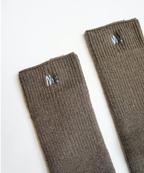 MOUN TEN. / wool cotton rib tube socks