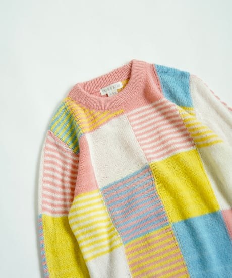 FISH & KIDS / PATCHWORK PASTELS SWEATER