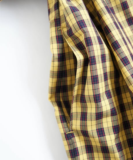folk made / check gather dress