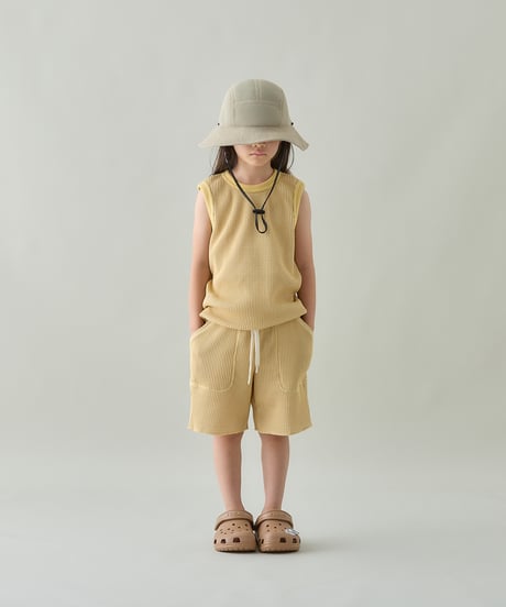 MOUN TEN. / BICOLOR WAFFLE TANKTOP