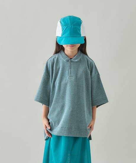 MOUN TEN. / PILE BORDER POLO SHIRT