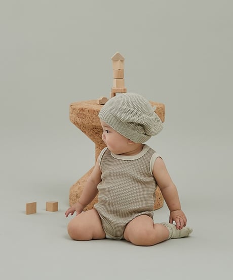 MOUN TEN. / BICOLOR WAFFLE TANKTOP (for baby)