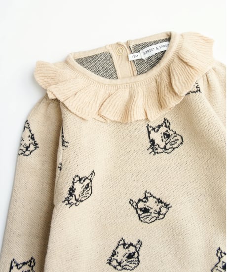 SPROET & SPROUT / Romper knitted Squirrel print