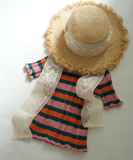 süß (suess) / Multi Border knit tops | pink