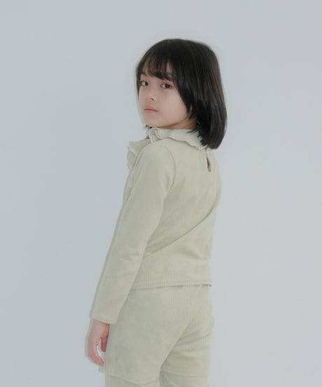 folk made / VELOUR FRILL COLLAR PULLOVER