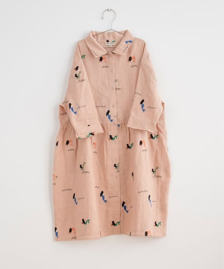 FISH & KIDS / ALLOVER EMBROIDERY MERMAID DRESS