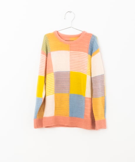 FISH & KIDS / PATCHWORK PASTELS SWEATER