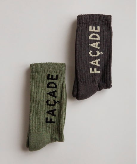 Façade / RIBBED COTTON TUBE SOCKS 2PC