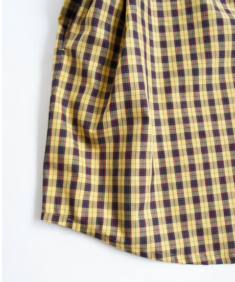 folk made / check gather dress