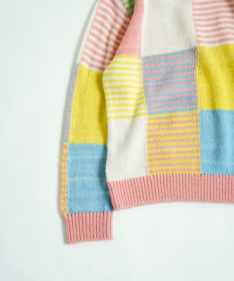FISH & KIDS / PATCHWORK PASTELS SWEATER
