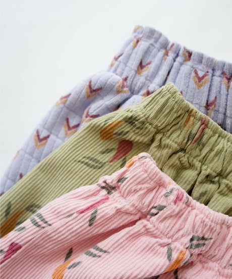 piupiuchick / ruffles short skirt  sage green w|multicolor fishes
