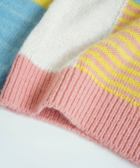 FISH & KIDS / PATCHWORK PASTELS SWEATER