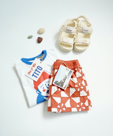 FISH & KIDS x TITO / CONTRAST COLOR T-SHIRT
