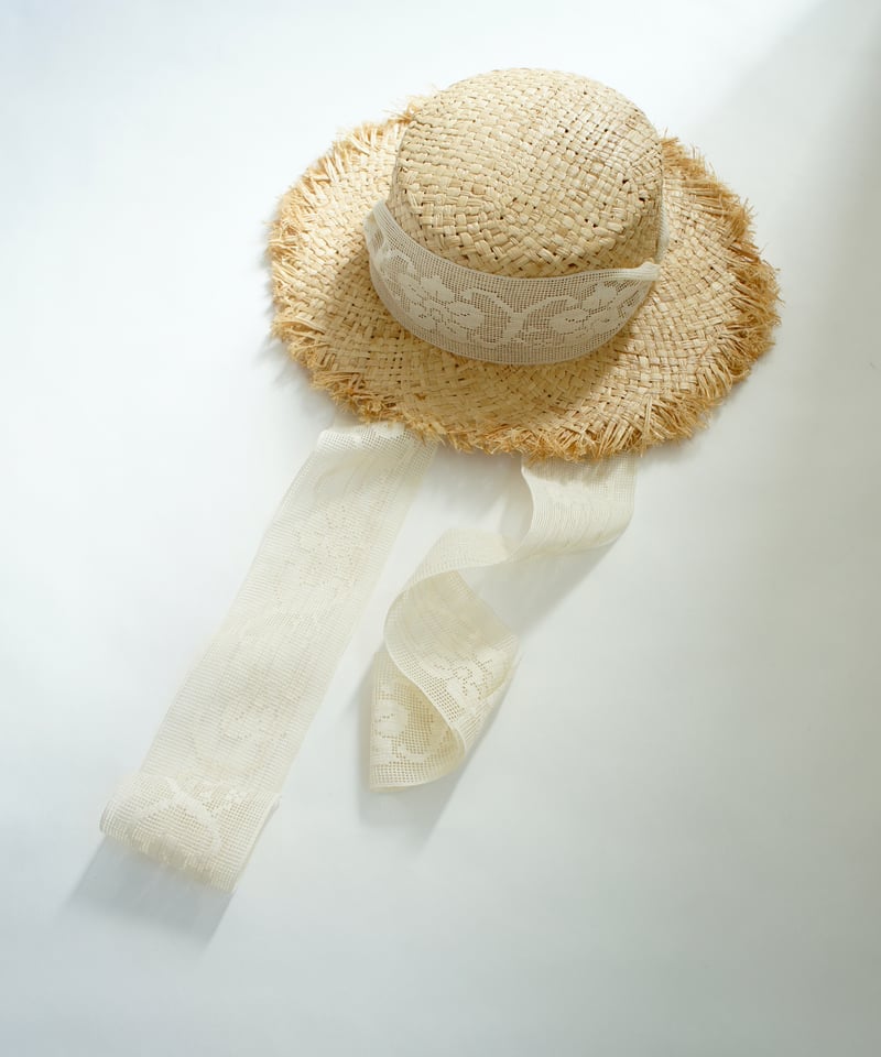 süß (suess) / Straw Hat with Italian Lace | in