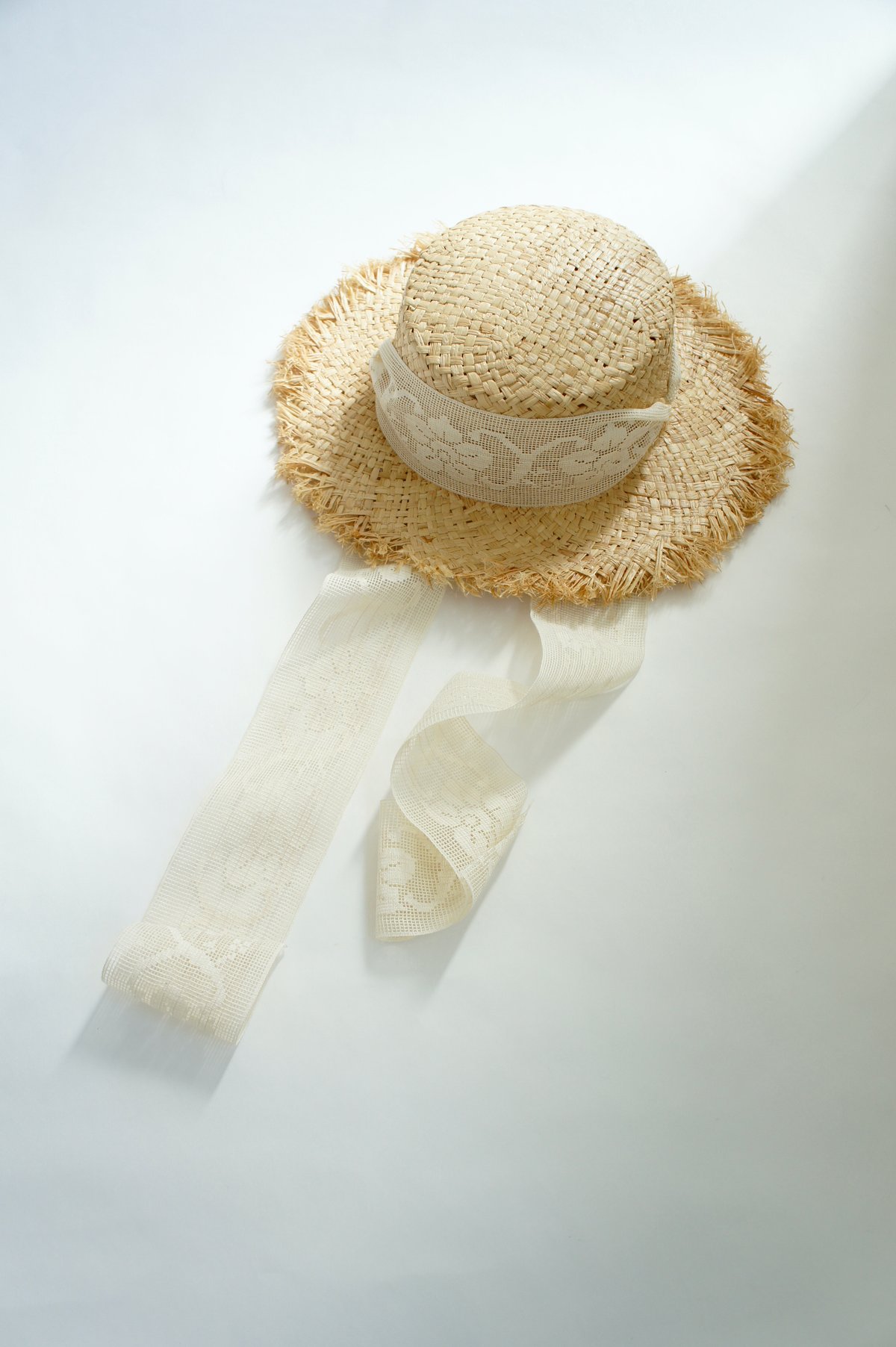 süß (suess) / Straw Hat with Italian Lace | in