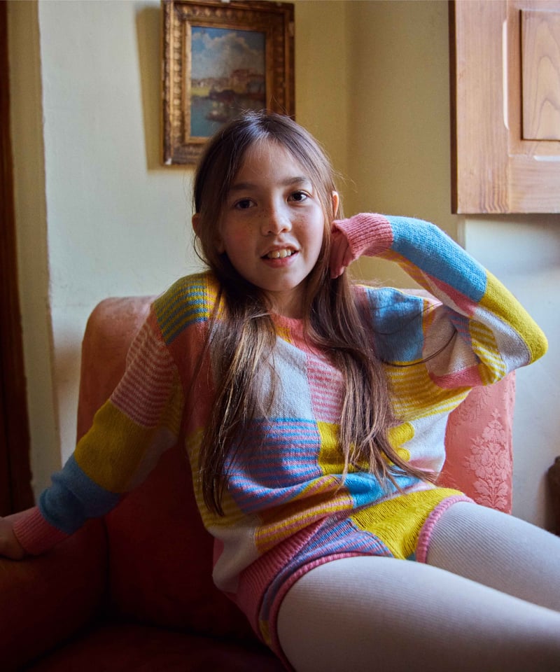 FISH & KIDS / PATCHWORK PASTELS SWEATER | in th