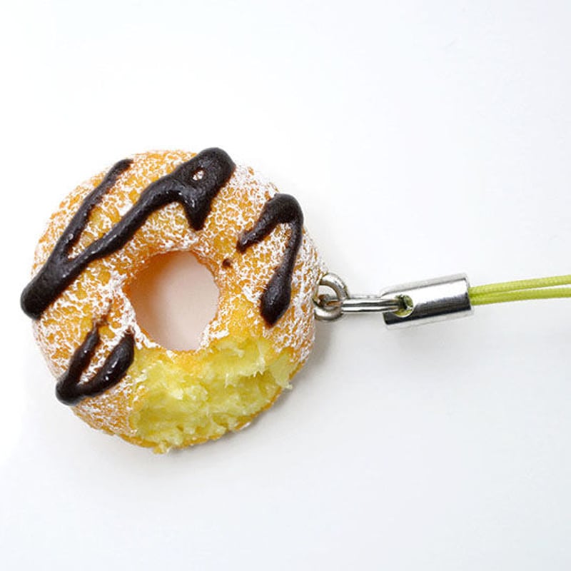 食べかけドーナツ(チョコ)ストラップ | IWASAKI Online Shop