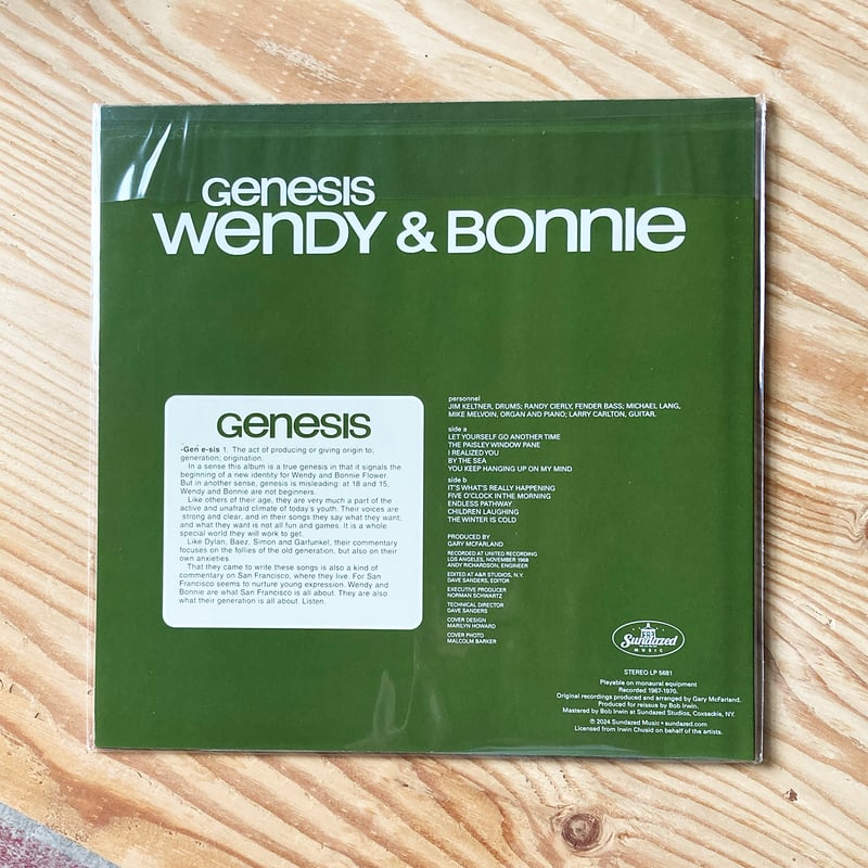 WENDY & BONNIE / GENESIS (GREEN LP) | sleepsund