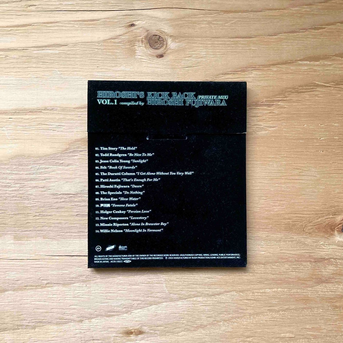 藤原ヒロシ CD「HIROSHI´S KICK BACK VOL.01」&「VOL.02」-