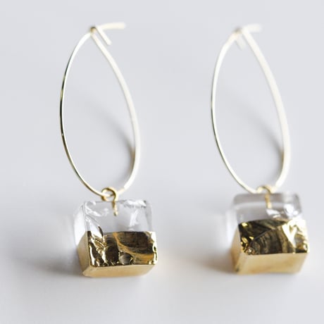 sorte glass jewelry ピアス　SJG-011SQ