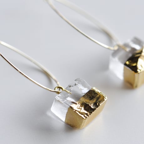 sorte glass jewelry ピアス　SJG-011SQ