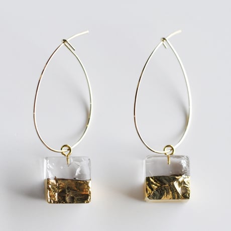 sorte glass jewelry ピアス　SJG-011SQ