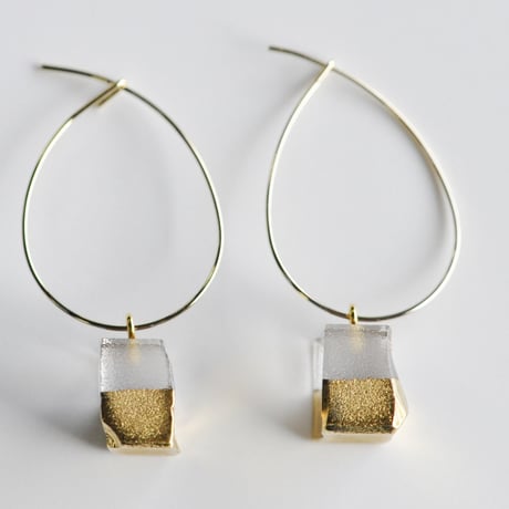sorte glass jewelry ピアス　SJG-011SQ