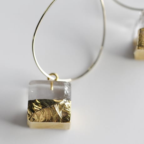 sorte glass jewelry ピアス　SJG-011SQ