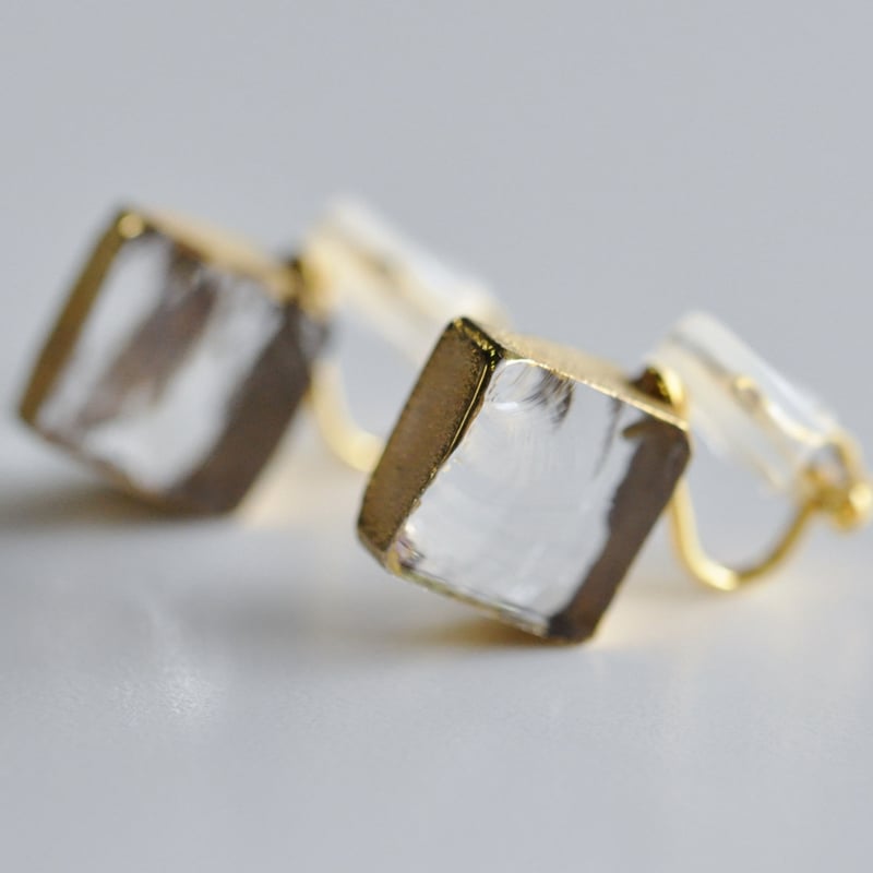 sorte glass jewelry イヤリング　SGJ-201-seカラーシルバー