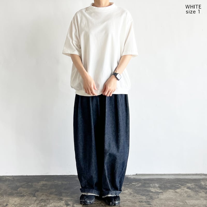 yummy rose Mock BLK 半袖モックネックシャツ Uni Mock