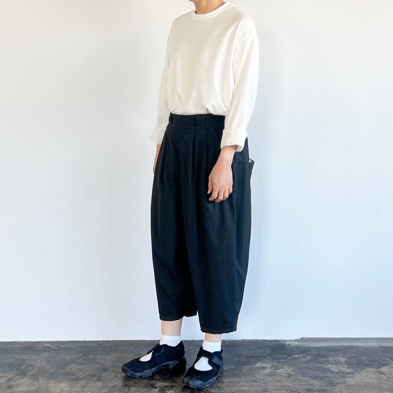 T/R WIDE EGG CROPPED PANTS ワイドエッグ クロップドパンツ A2 T/R WIDE EGG CROPPED PANTS ワイドエッグ クロップドパンツ A2