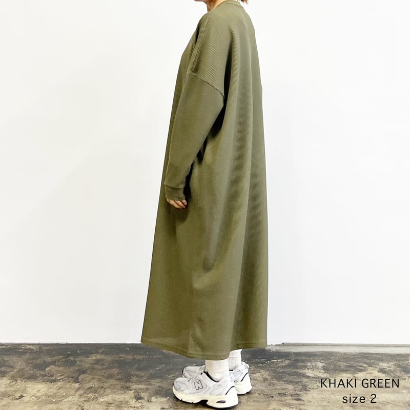 JEMORGAN x HARVESTY】WAFFLE LONG DRESS 無地ワッフル