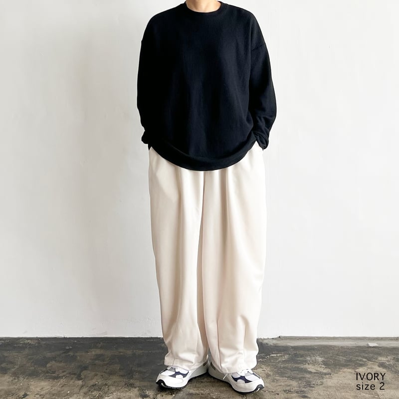 BACK PIQUE JERSEY EASY CIRCUS PANTS 裏カノコジャージ イ