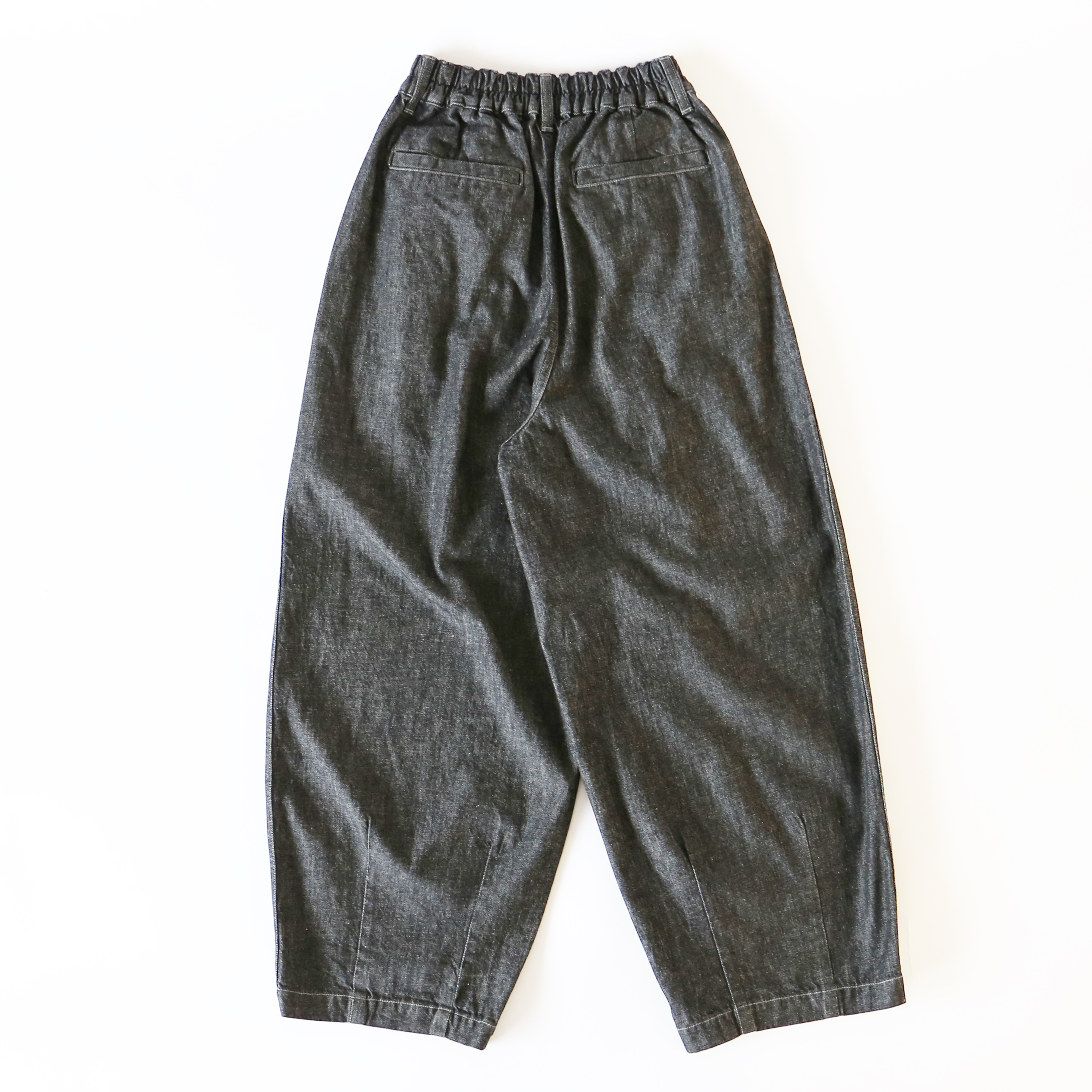 BLACK DENIM NARROW CIRCUS PANTS / BLACK ONE WAS