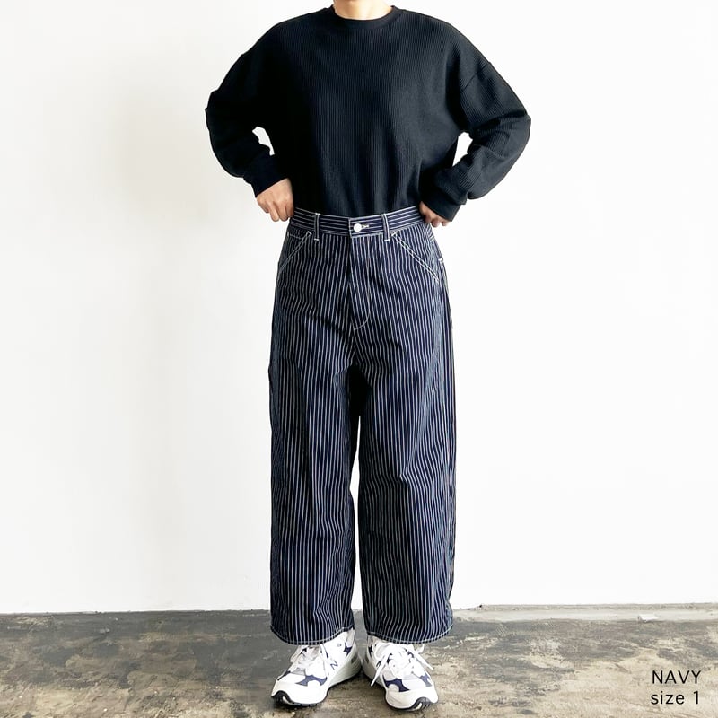 【STITCHSHOW】USEDハンドペイントパンツ Japan Blue Stitch Painted Jeans