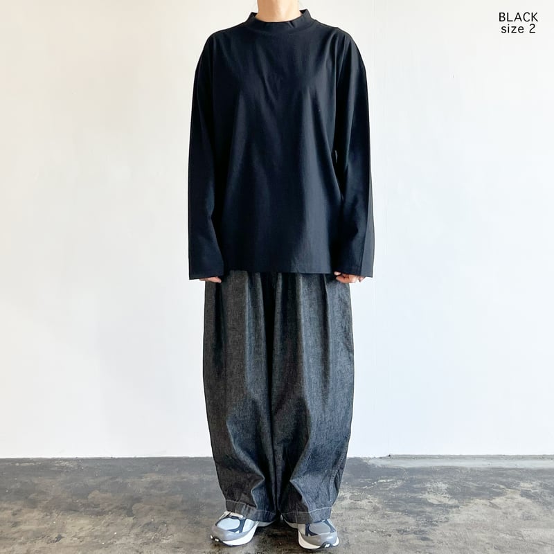 MOCK NECK L/S TEE ORGANIC COTTON JERSEY 長袖モッ