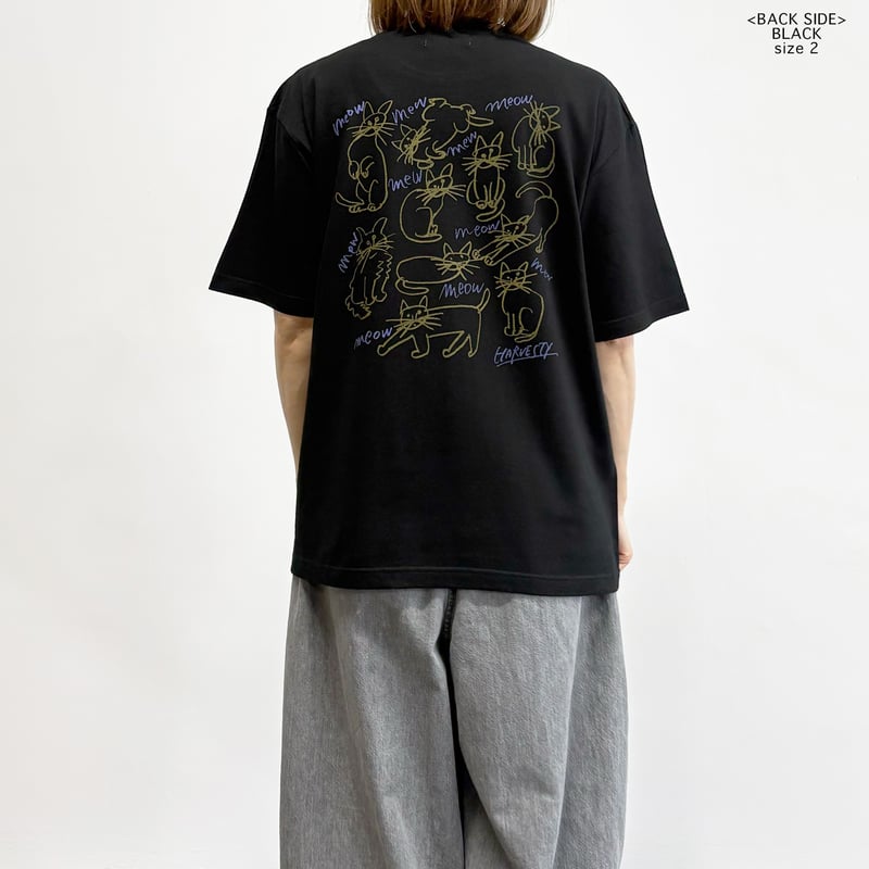 PRINTED BOX TEE【BACK/CAT-3】 プリントTシャツ A52612 |