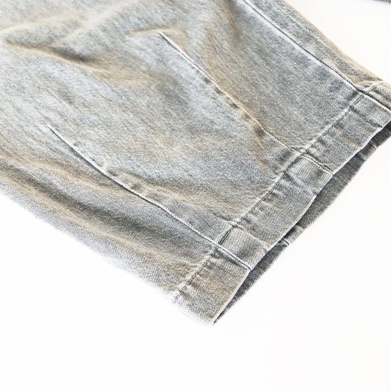 BLACK DENIM NARROW CIRCUS PANTS / GRAY FADE ブラ BLACK DENIM NARROW CIRCUS PANTS / GRAY FADE ブラ
