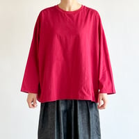 BACK PLEATS L/S TEE  ORGANIC COTTON JERSEY  長袖バックプリーツT オーガニックコットン天竺  A52526