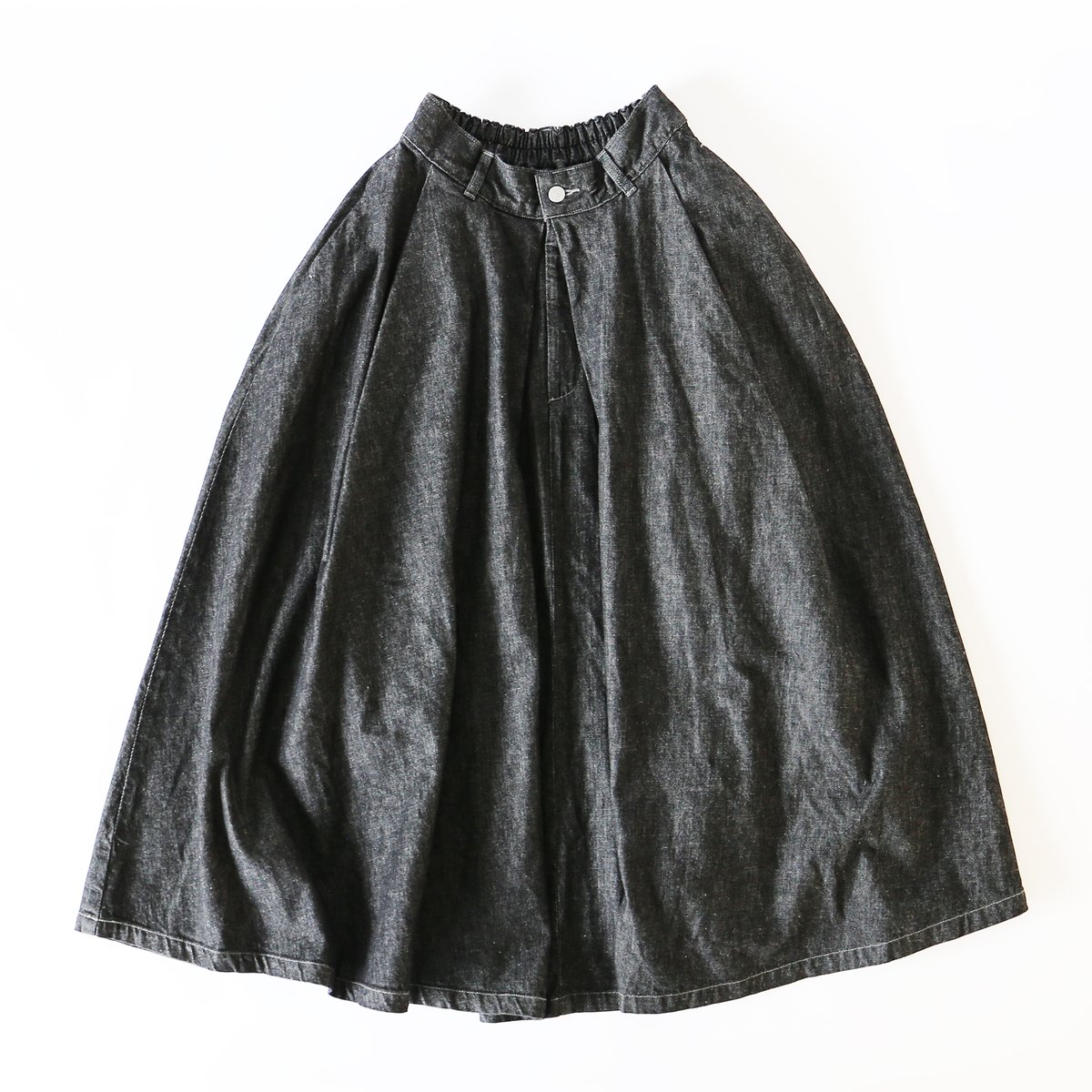 Carmen様ブラック1スカート BLACK DENIM CARMEN SKIRT / BLACK ONE WASH ブラックデ