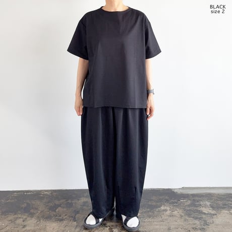 STRIPES JERSEY S/S BOAT NECK TEE  綿麻ストライプ 半袖ボートネックTシャツ  A52606